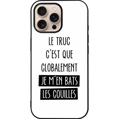 iPhone 16 Pro Max Case Hülle - Silikon schwarz Le truc globalement bats les couilles