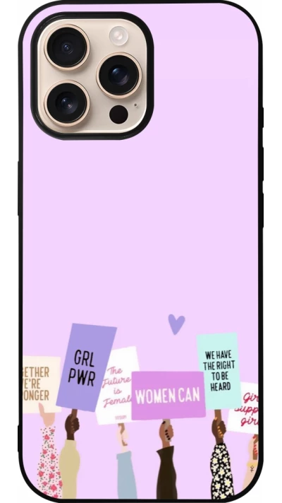 Coque iPhone 16 Pro Max - Silicone rigide noir Womens day 2026 9
