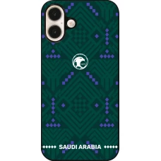 Coque iPhone 16 Plus - Maillot de football Arabie saoudite 2026 personnalisable