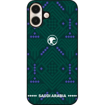 Coque iPhone 16 Plus - Maillot de football Arabie saoudite 2026 personnalisable