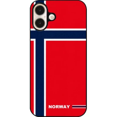 Coque iPhone 16 Plus - Maillot de football Norvège 2026 personnalisable