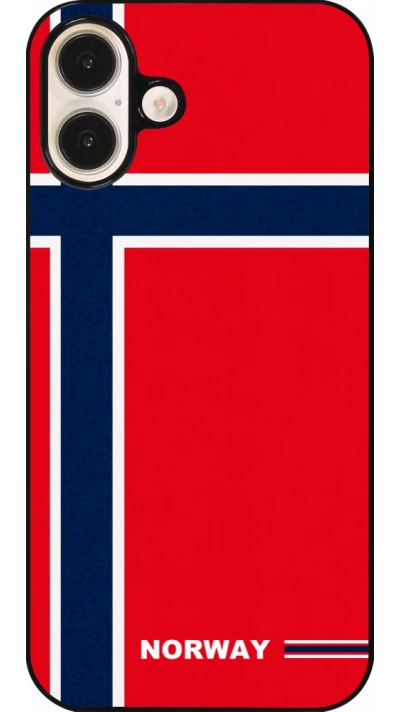 iPhone 16 Plus Case Hülle - Norwegen 2026 personalisierbares Fussballtrikot