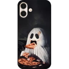 iPhone 16 Plus Case Hülle - Halloween 2026 Ghost eating pizza