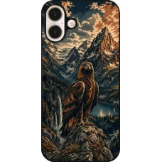 Coque iPhone 16 Plus - Linocut Aigle Royal