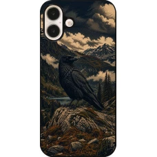 Coque iPhone 16 Plus - Linocut Grand Corbeau