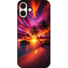 iPhone 16 Plus Case Hülle - Malediven Abenddämmerung Glückseligkeit