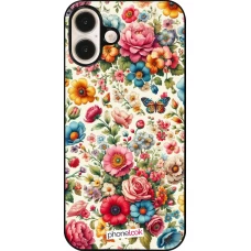 Coque iPhone 16 Plus - Spring 25 printemps fleuri