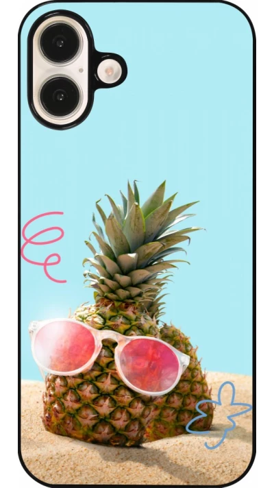 Coque iPhone 16 Plus - Pineapple with glasses Summer 2026