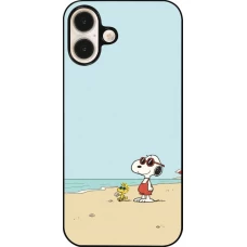 Coque iPhone 16 Plus - Snoopy on the beach Summer 2026