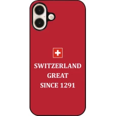 Coque iPhone 16 Plus - Switzerland Great Since 1291