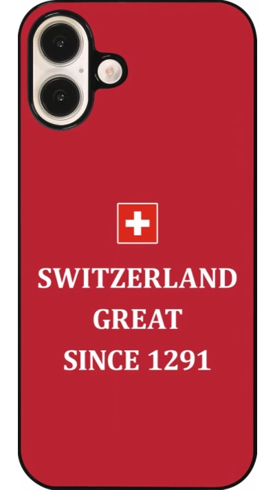 Coque iPhone 16 Plus - Switzerland Great Since 1291