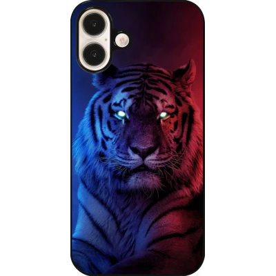 iPhone 16 Plus Case Hülle - Tiger Blue Red