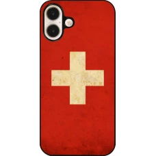 iPhone 16 Plus Case Hülle - Vintage Flag SWISS