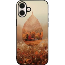 iPhone 16 Plus Case Hülle - Silikon schwarz Autumn 26 Autumn leaf
