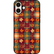 Coque iPhone 16 Plus - Silicone rigide noir Autumn 26 Autumn pattern