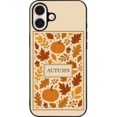 Coque iPhone 16 Plus - Silicone rigide noir Autumn 26 Hello autumn