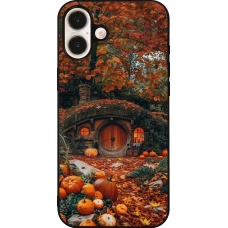 Coque iPhone 16 Plus - Silicone rigide noir Autumn 26 Hobbit house