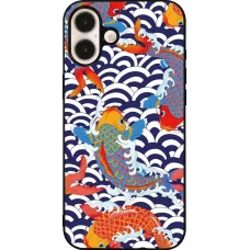 Coque iPhone 16 Plus - Silicone rigide noir Easter 2023 japanese fish