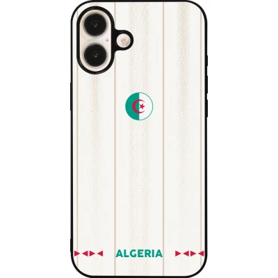 iPhone 16 Plus Case Hülle - Silikon schwarz Algerien 2026 personalisierbares Fussballtrikot