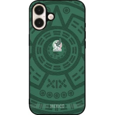iPhone 16 Plus Case Hülle - Silikon schwarz Mexiko 2026 personalisierbares Fussballtrikot