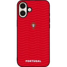 iPhone 16 Plus Case Hülle - Silikon schwarz Portugal 2026 personalisierbares Fussballtrikot