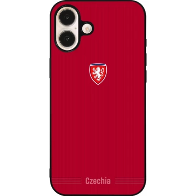 iPhone 16 Plus Case Hülle - Silikon schwarz Tschechische Republik 2026 personalisierbares Fussballtrikot