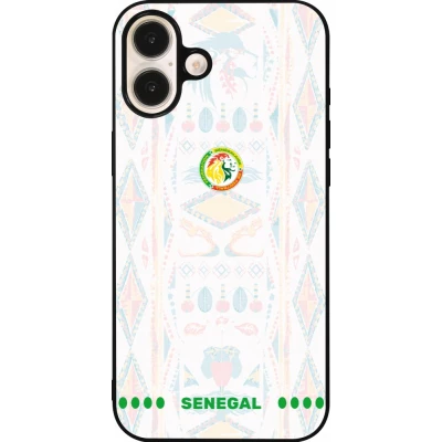 iPhone 16 Plus Case Hülle - Silikon schwarz Senegal 2026 personalisierbares Fussballtrikot
