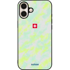 iPhone 16 Plus Case Hülle - Silikon schwarz Schweiz Away 2026 personalisierbares Fussballtrikot