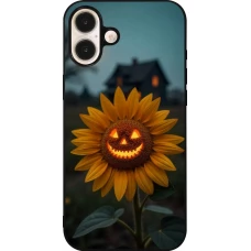 iPhone 16 Plus Case Hülle - Silikon schwarz Halloween 2026 Evil Sunflower