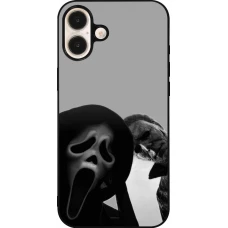 iPhone 16 Plus Case Hülle - Silikon schwarz Halloween 2026 Scream and Michael Myers
