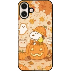 iPhone 16 Plus Case Hülle - Silikon schwarz Halloween 2026 Snoopy Halloween