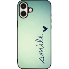 iPhone 16 Plus Case Hülle - Silikon schwarz Smile