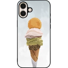 Coque iPhone 16 Plus - Silicone rigide noir Summer 2025 Cornet