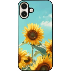 iPhone 16 Plus Case Hülle - Silikon schwarz Sunflowers Summer 2026