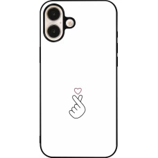 Coque iPhone 16 Plus - Silicone rigide noir Valentine 2024 heat by Millennials