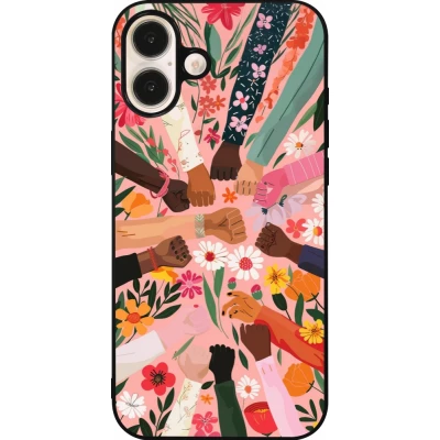 Coque iPhone 16 Plus - Silicone rigide noir Womens day 2026 8
