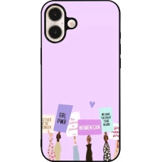 Coque iPhone 16 Plus - Silicone rigide noir Womens day 2026 9
