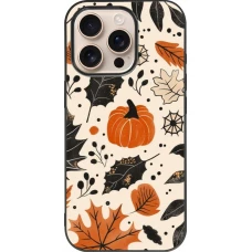 Coque iPhone 16 Pro - Silicone rigide noir Autumn 2024 nature