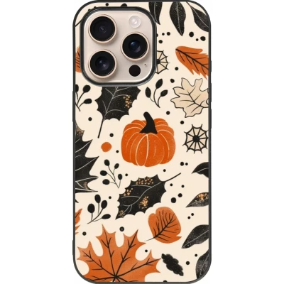 Coque iPhone 16 Pro - Silicone rigide noir Autumn 2024 nature