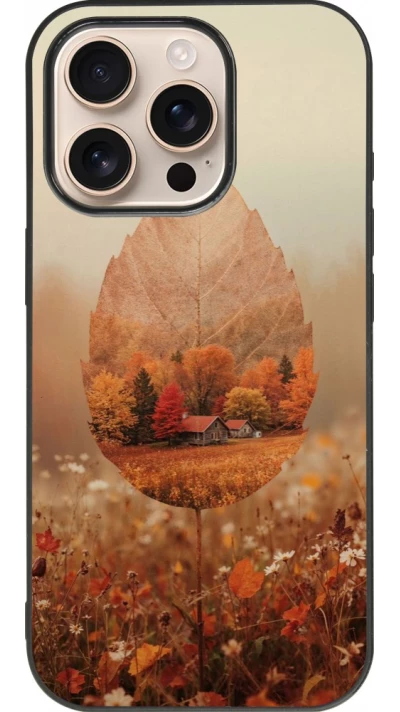 Coque iPhone 16 Pro - Silicone rigide noir Autumn 26 Autumn leaf