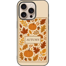 Coque iPhone 16 Pro - Silicone rigide noir Autumn 26 Hello autumn