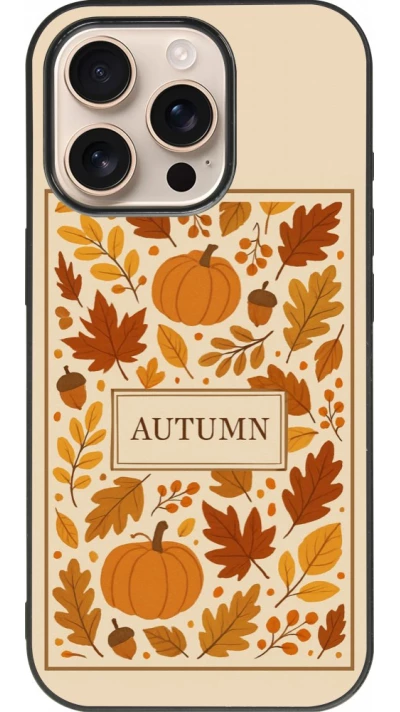 Coque iPhone 16 Pro - Silicone rigide noir Autumn 26 Hello autumn