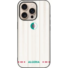 Coque iPhone 16 Pro - Silicone rigide noir Maillot de football Algérie 2026 personnalisable