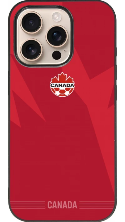 iPhone 16 Pro Case Hülle - Silikon schwarz Kanada 2026 personalisierbares Fussballtrikot