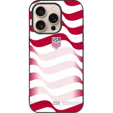 iPhone 16 Pro Case Hülle - Silikon schwarz Vereinigten Staaten 2026 personalisierbares Fussballtrikot