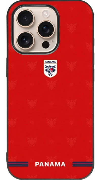 iPhone 16 Pro Case Hülle - Silikon schwarz Panama 2026 personalisierbares Fussballtrikot