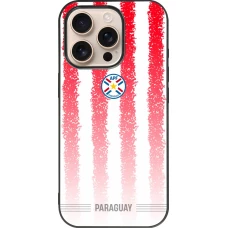 iPhone 16 Pro Case Hülle - Silikon schwarz Paraguay 2026 personalisierbares Fussballtrikot