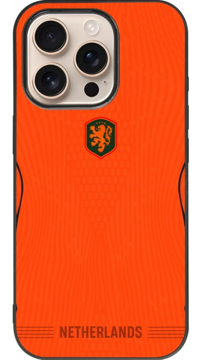 iPhone 16 Pro Case Hülle - Silikon schwarz Niederlande 2026 personalisierbares Fussballtrikot