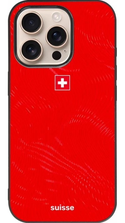 iPhone 16 Pro Case Hülle - Silikon schwarz Schweiz 2026 personalisierbares Fussballtrikot