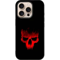 iPhone 16 Pro Case Hülle - Silikon schwarz Halloween 2023 scary skull